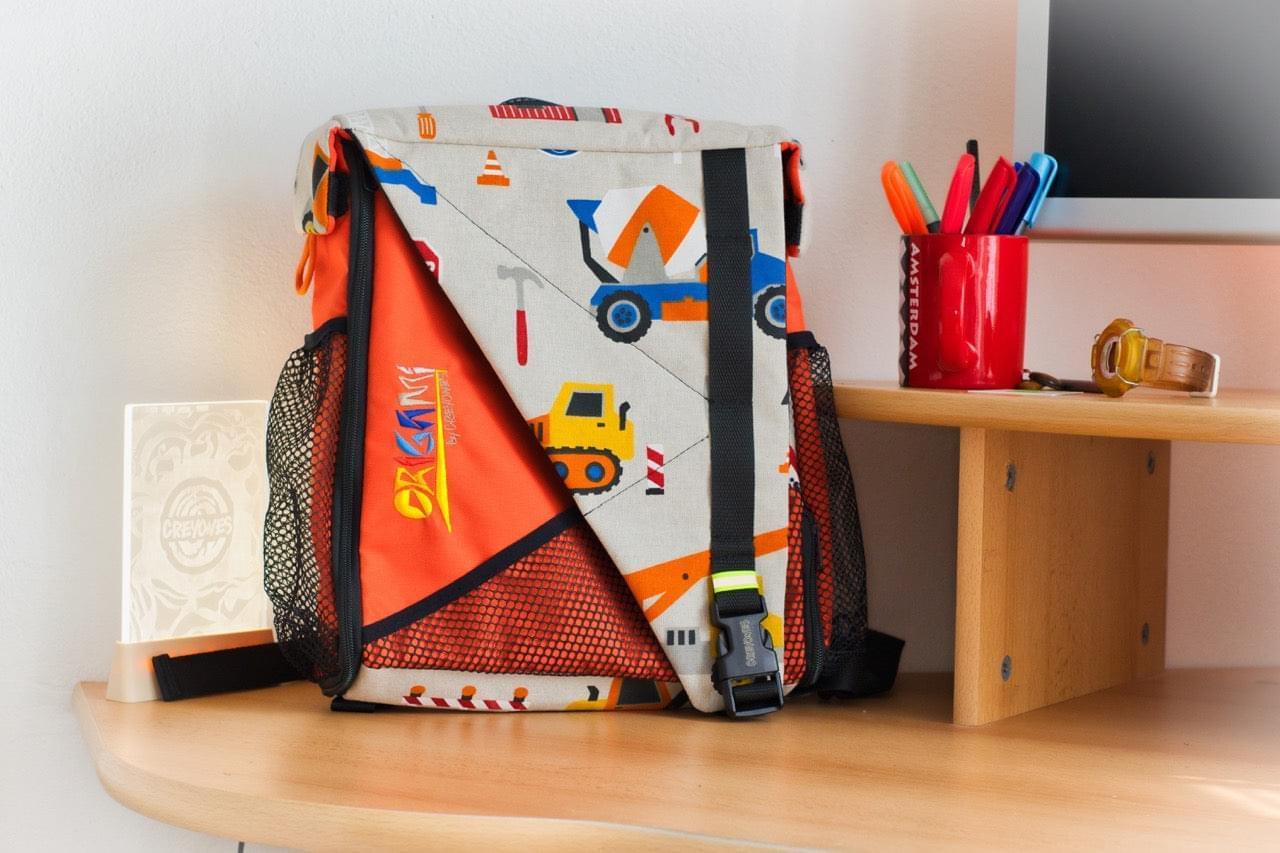 Origami backpack - Cars Orange by Creyones, Backpack