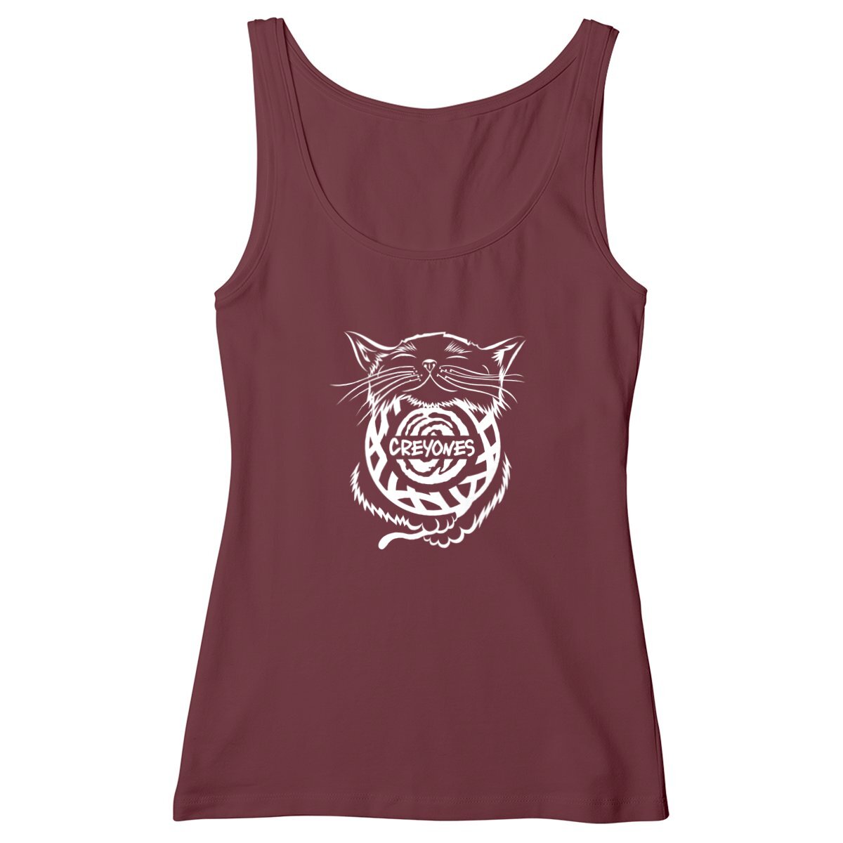 Women's slim fit Tank Top - cat by Creyones, premium