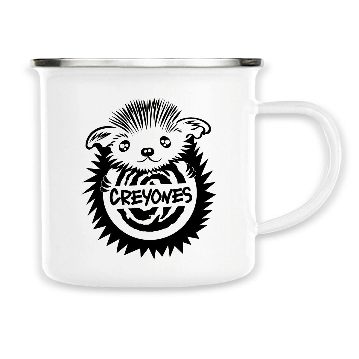 Enamel mug - hedgehog by Creyones, premium